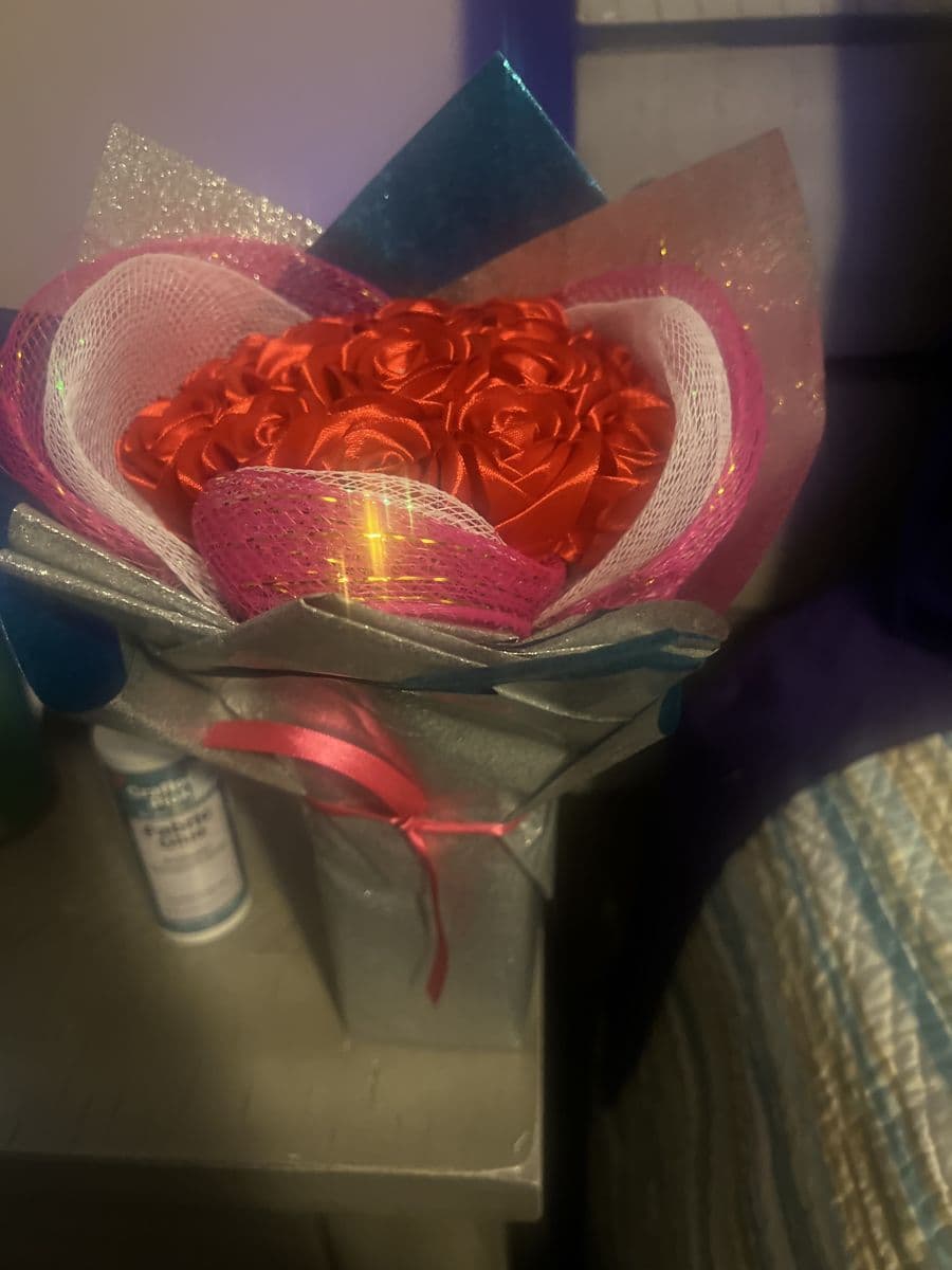Red Silver Flowers